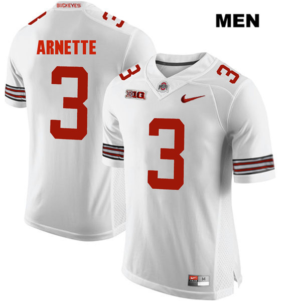 Ohio State Buckeyes Men's Damon Arnette #3 White Authentic Nike College NCAA Stitched Football Jersey ET19F00QL